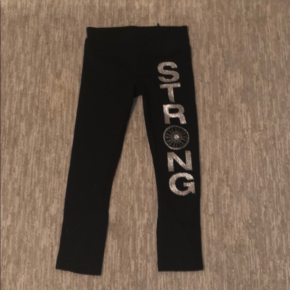 lulu lemon leggings with soul cycle saying